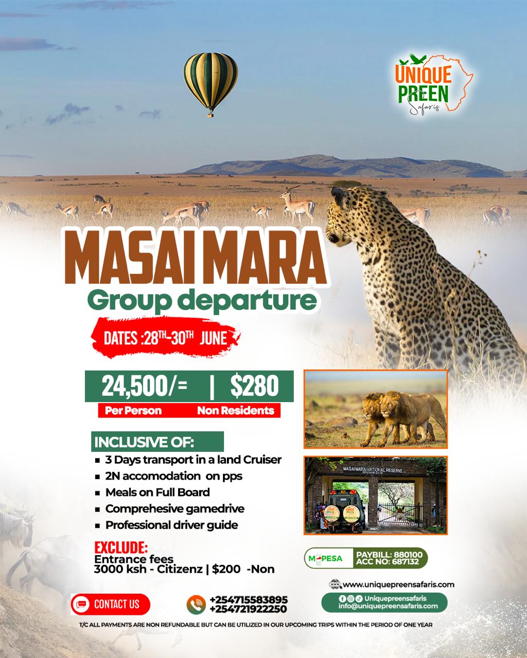 4 Days Great Masai Mara Luxury Migration Safari